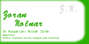 zoran molnar business card